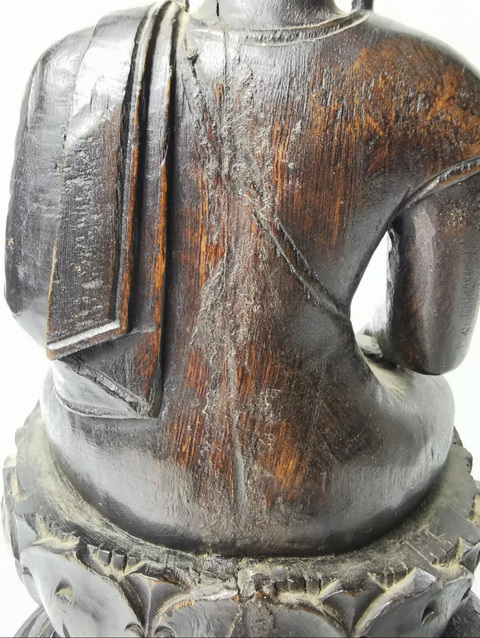 古玩雜項(xiàng)木雕佛像真品鑒賞圖