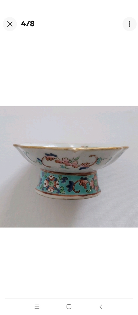 古玩陶瓷粉彩無雙譜人物貢碗真品鑒賞圖