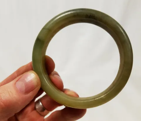 古玩玉器和田玉雕“素紋手鐲”真品鑒賞圖