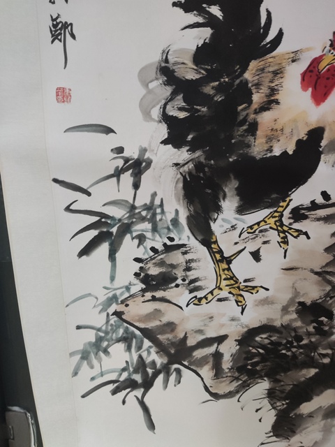 古玩字畫手工精裱名家康華峰 春風得意拍賣,當前價格10元