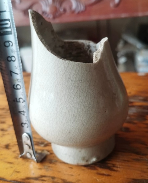 古玩陶瓷哥釉琵琶尊真品鑒賞圖