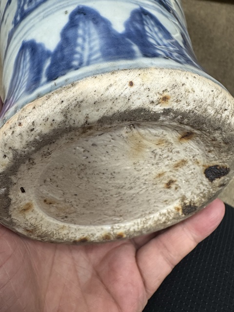 古玩陶瓷人物紋青花梅瓶真品鑒賞圖
