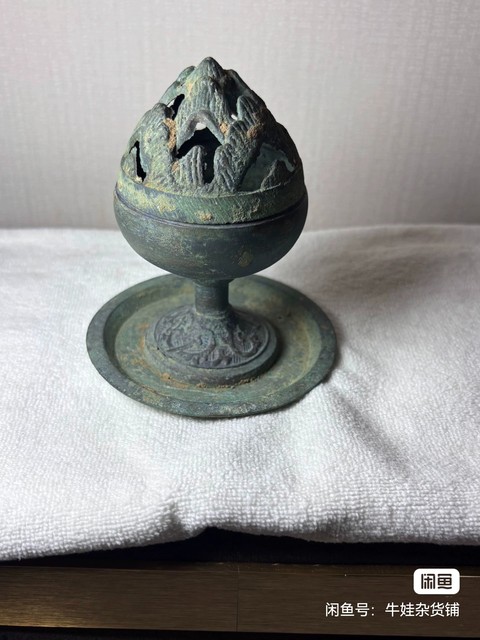 古玩銅器博山爐真品鑒賞圖