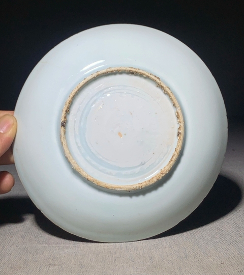 古玩陶瓷青花蘆雁圖盤真品鑒賞圖
