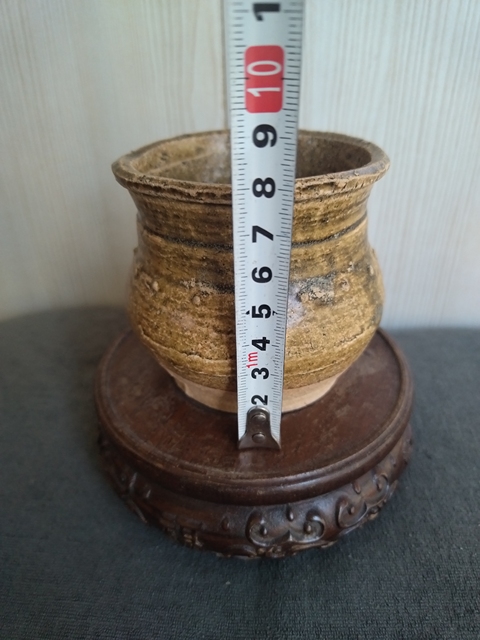 古玩陶瓷吉州窯黃釉渣斗拍賣，當(dāng)前價格999元