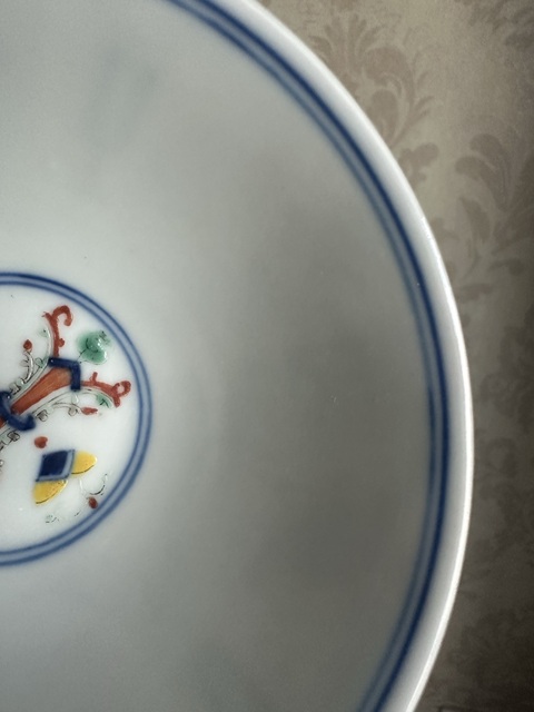 古玩陶瓷青花加彩碗真品鑒賞圖