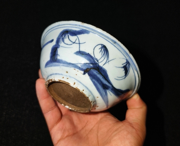 古玩陶瓷明末清初青花碗真品鑒賞圖