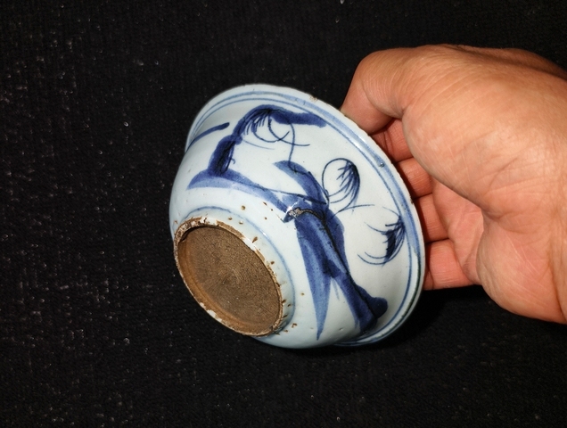 古玩陶瓷明末清初青花碗真品鑒賞圖