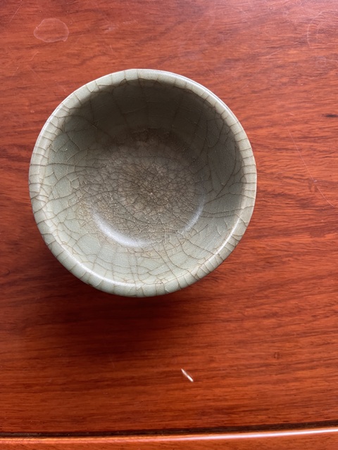 古玩陶瓷龍泉青瓷水洗真品鑒賞圖
