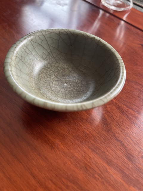 古玩陶瓷龍泉青瓷水洗真品鑒賞圖
