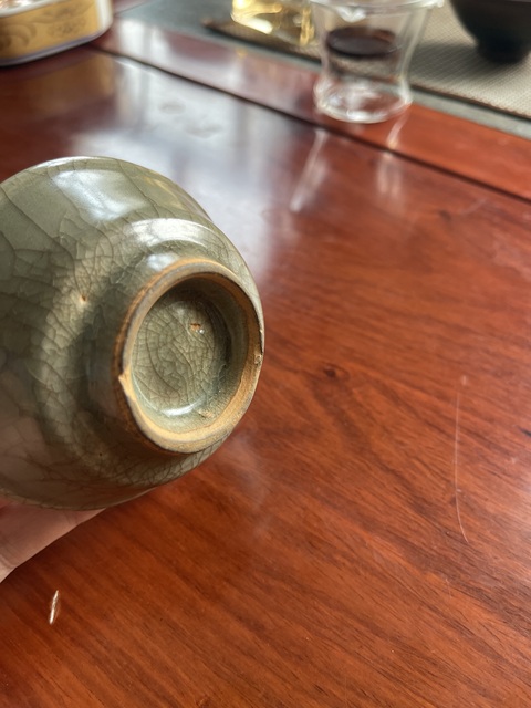 古玩陶瓷龍泉青瓷水洗真品鑒賞圖