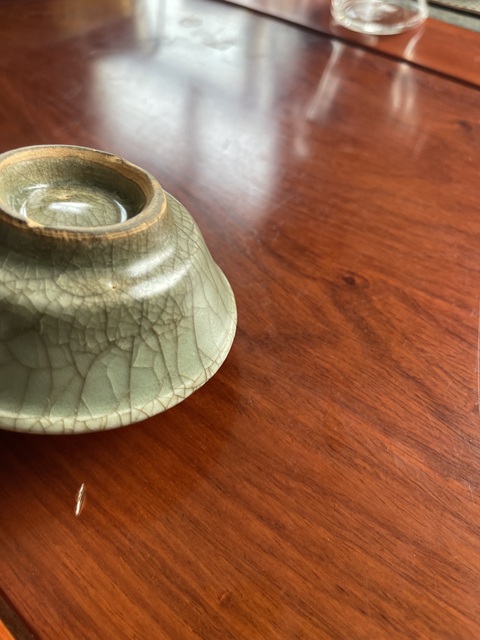 古玩陶瓷龍泉青瓷水洗真品鑒賞圖