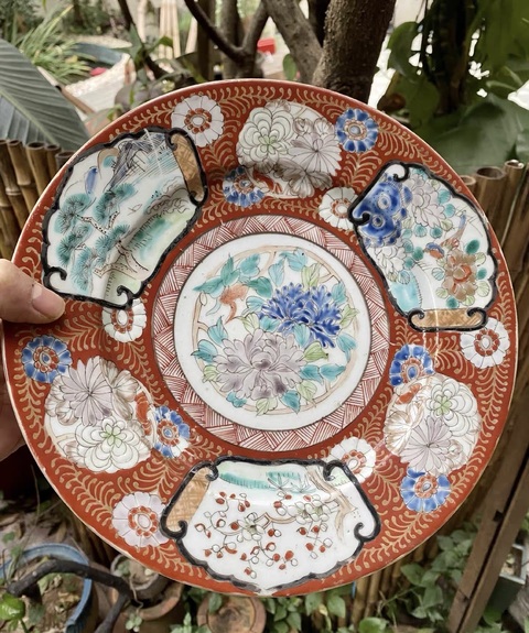 古玩陶瓷彩繪盤真品鑒賞圖