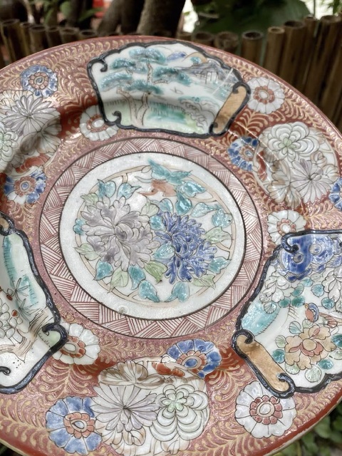 古玩陶瓷彩繪盤真品鑒賞圖