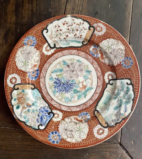 古玩陶瓷彩繪盤真品鑒賞圖