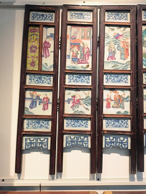 古玩陶瓷青花粉彩瓷板畫真品鑒賞圖