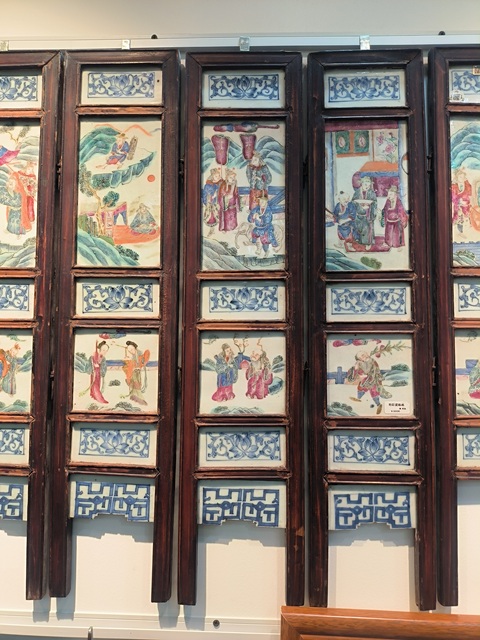 古玩陶瓷青花粉彩瓷板畫真品鑒賞圖