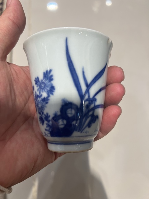 古玩陶瓷青花杯真品鑒賞圖