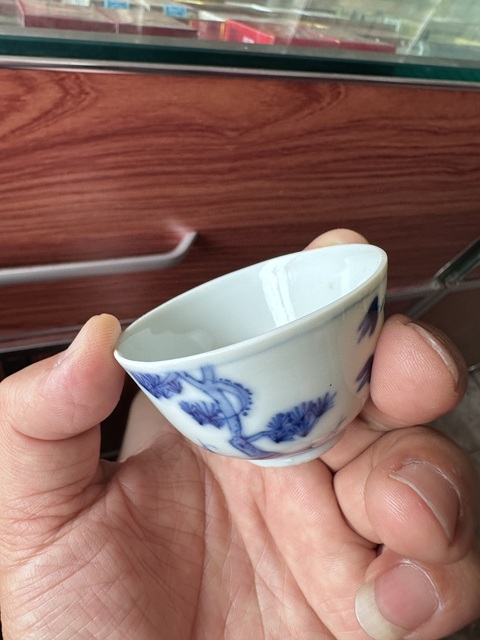 古玩陶瓷青花杯真品鑒賞圖