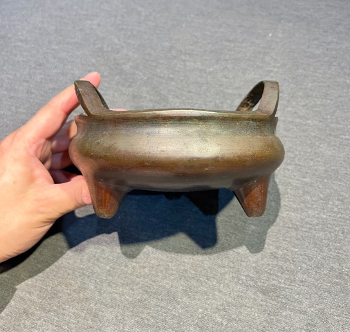 古玩銅器鳳眼爐真品鑒賞圖