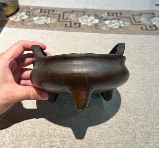 古玩銅器鳳眼爐真品鑒賞圖