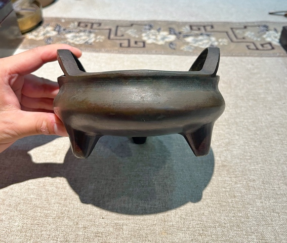 古玩銅器鳳眼爐真品鑒賞圖