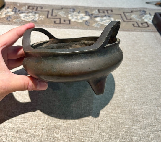 古玩銅器鳳眼爐真品鑒賞圖
