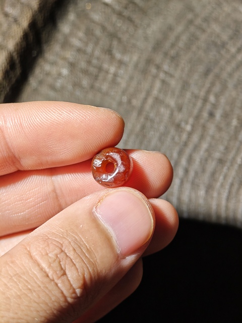 古玩玉器瑪瑙剁珠真品鑒賞圖