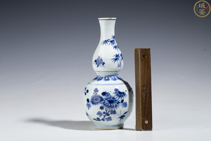 古玩陶瓷青花花卉紋葫蘆瓶真品鑒賞圖