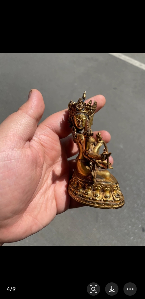古玩銅器尊勝佛母真品鑒賞圖