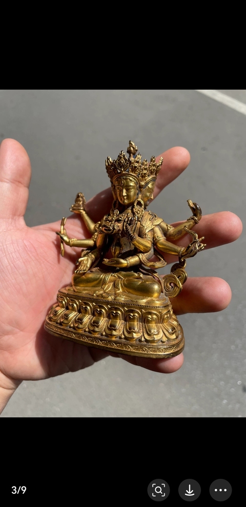 古玩銅器尊勝佛母真品鑒賞圖