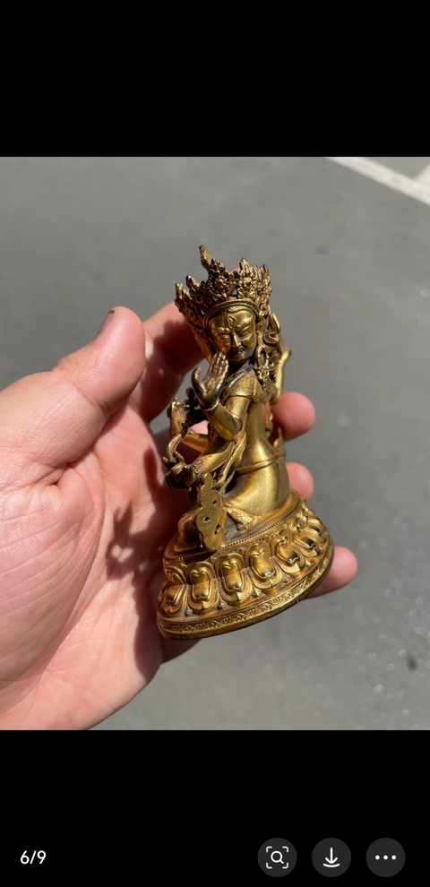 古玩銅器尊勝佛母真品鑒賞圖