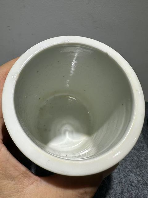 古玩陶瓷青花人物故事筆筒真品鑒賞圖