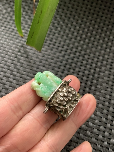 古玩玉器天然翡翠雕“財神”真品鑒賞圖