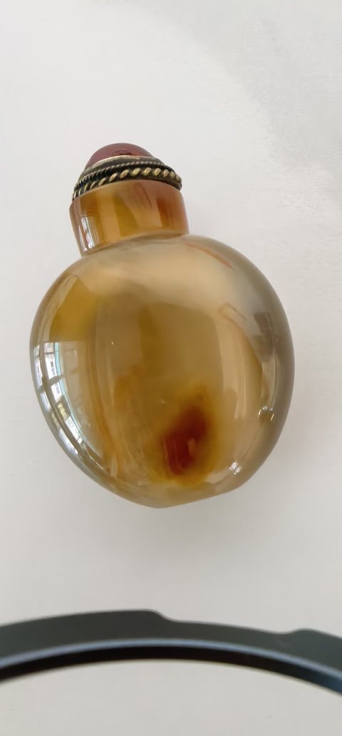 古玩玉器瑪瑙雕“素紋鼻煙壺”真品鑒賞圖