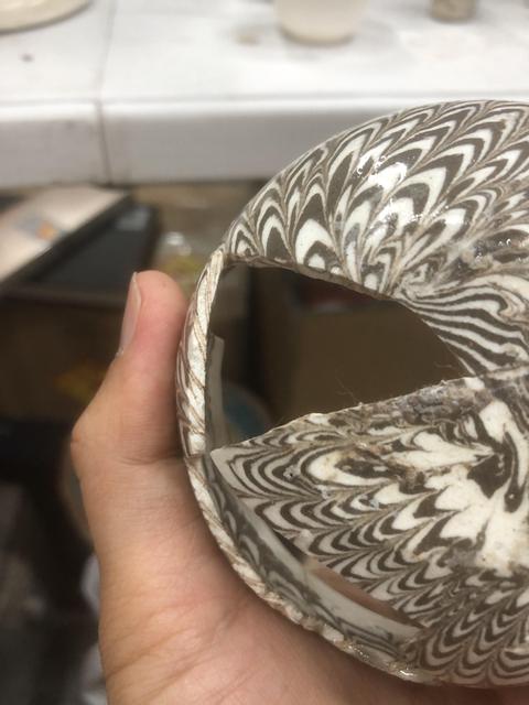 古玩陶瓷當陽峪窯攪胎標本真品鑒賞圖
