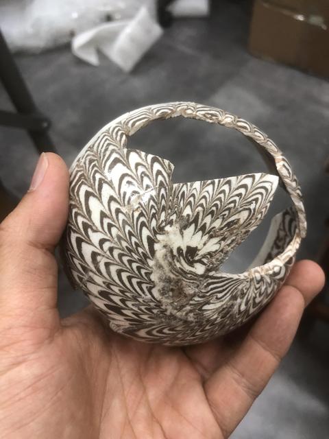 古玩陶瓷當陽峪窯攪胎標本真品鑒賞圖