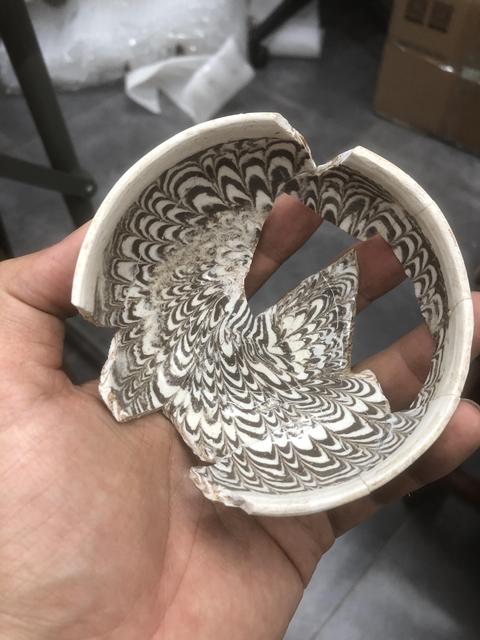 古玩陶瓷當陽峪窯攪胎標本真品鑒賞圖