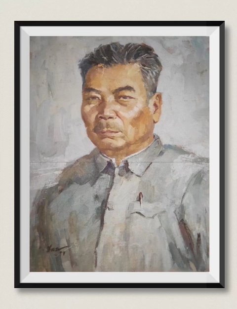 古玩字畫油畫人物肖像真品鑒賞圖