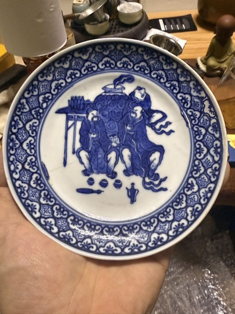 古玩陶瓷青花盤真品鑒賞圖