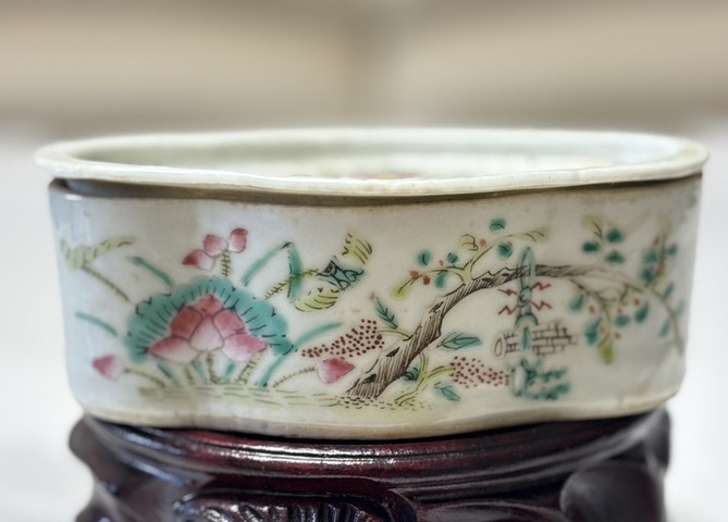 古玩陶瓷粉彩油絮缸真品鑒賞圖