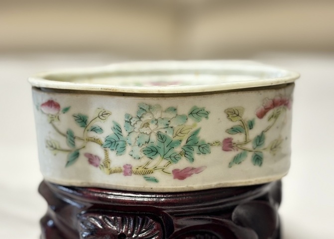 古玩陶瓷粉彩油絮缸真品鑒賞圖