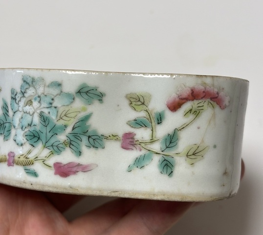 古玩陶瓷粉彩油絮缸真品鑒賞圖