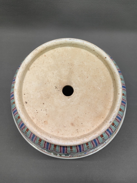 古玩陶瓷龍鳳紋粉彩花盆真品鑒賞圖