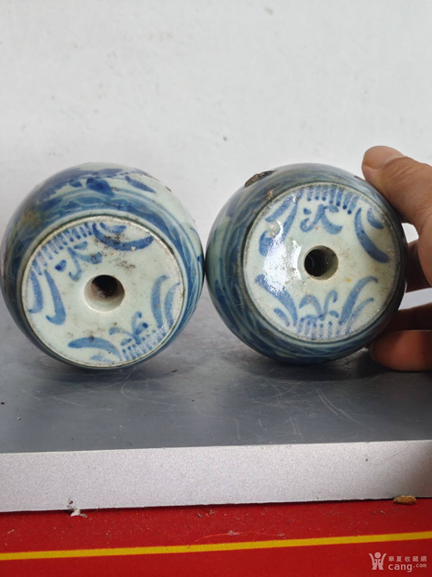 古玩陶瓷青花燭臺(tái)真品鑒賞圖