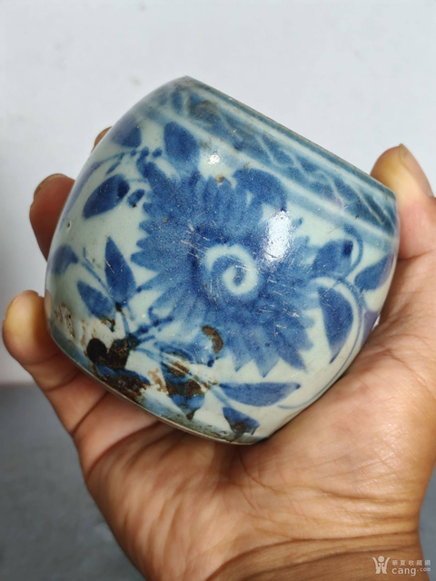 古玩陶瓷青花燭臺(tái)真品鑒賞圖