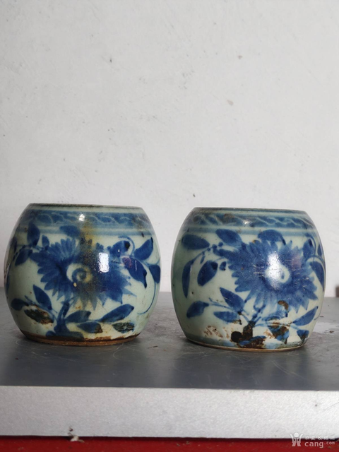 古玩陶瓷青花燭臺(tái)真品鑒賞圖