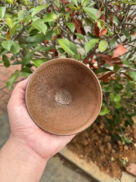 古玩陶瓷建窯龜背紋茶盞真品鑒賞圖