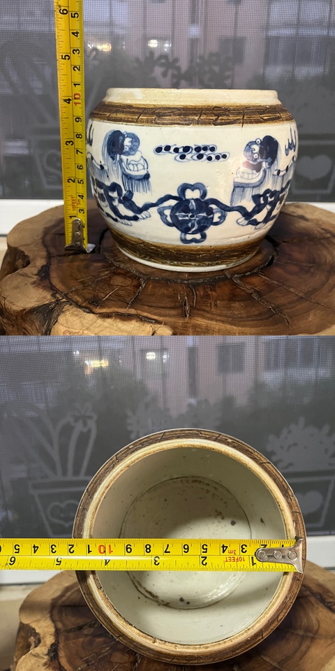 古玩陶瓷青花獅紋罐拍賣,當前價格1288元