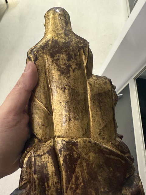 古玩雜項觀音木雕真品鑒賞圖